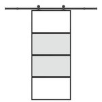 VIDAXL Porte coulissante kit de quincaillerie trempe verre aluminium
