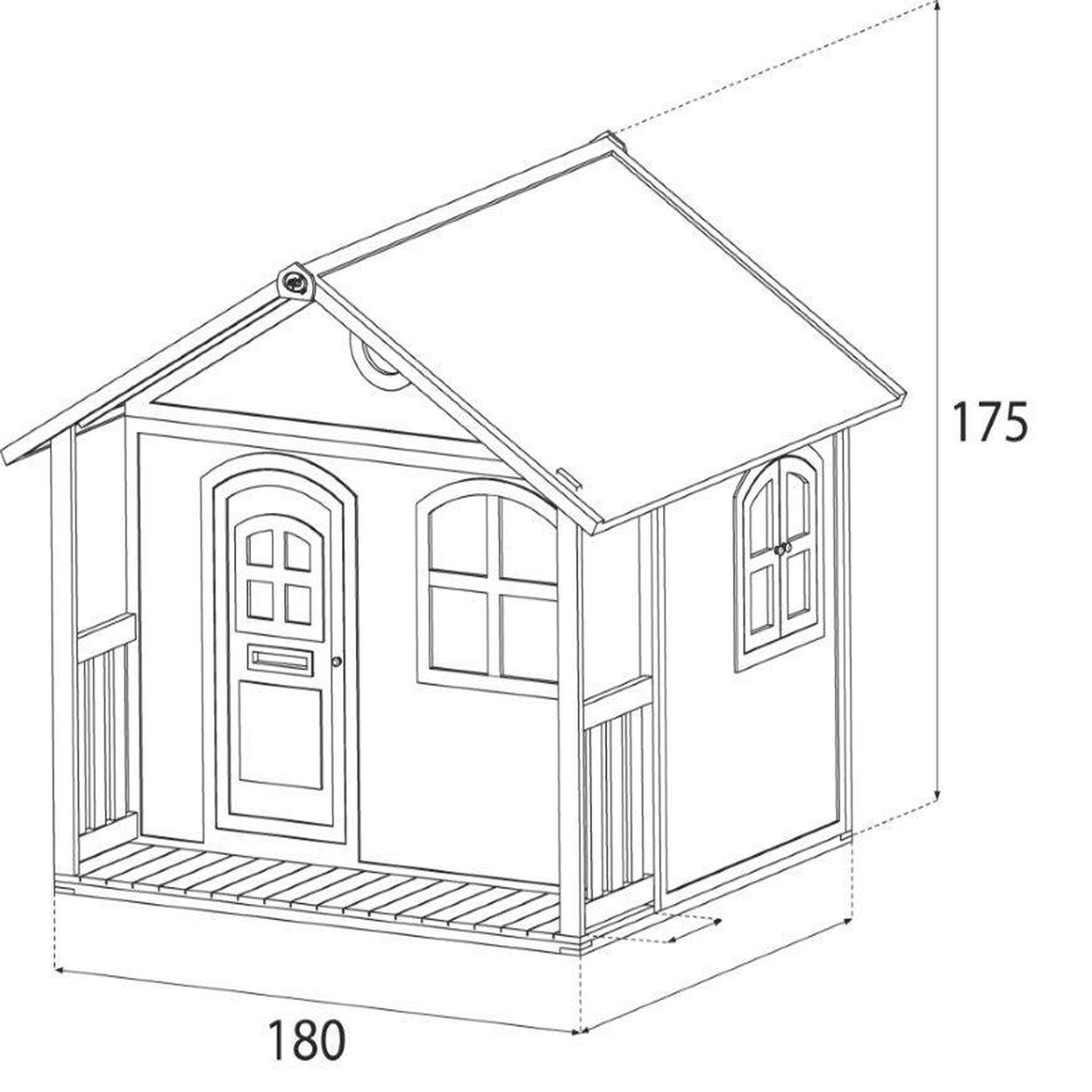 Voir la diapositive 5 : PRAGMA Cabane pour enfant - Bois - H1.8m- Milan  