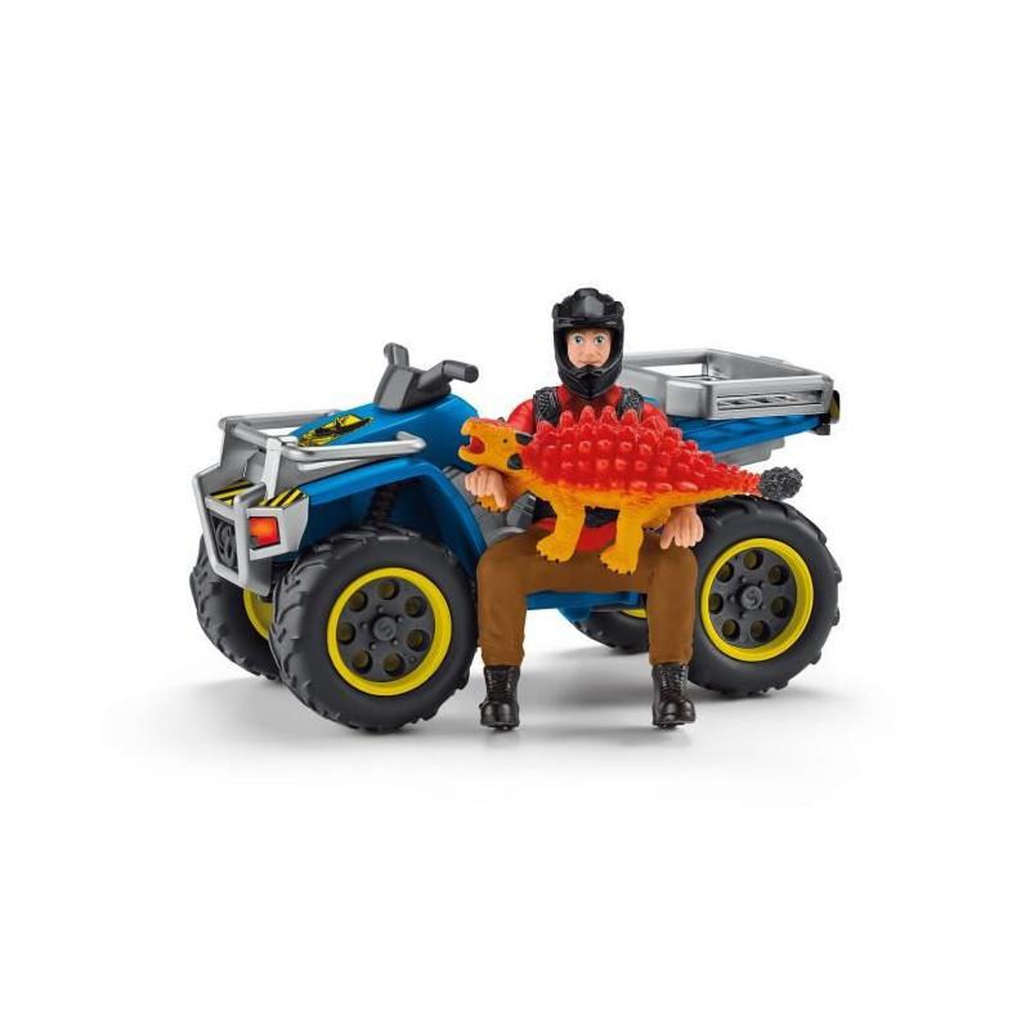 Voir la diapositive 4 : Schleich Schleich - Fuite sur quad face au vélociraptor - 41466