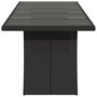 Voir la diapositive 5 : VIDAXL Table de jardin dessus en verre noir 240x90x75cm resine tressee