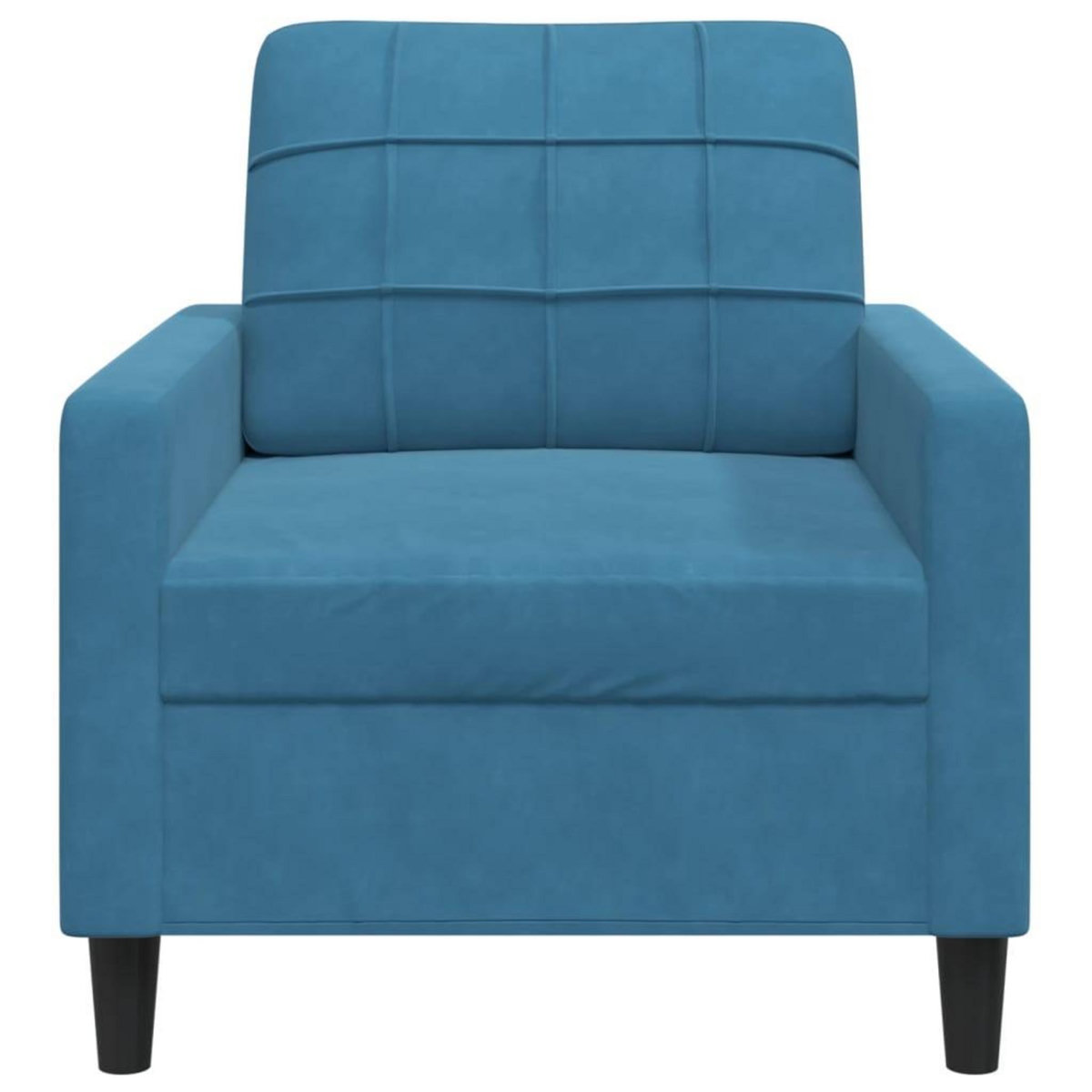 VIDAXL Fauteuil Bleu 60 cm Velours