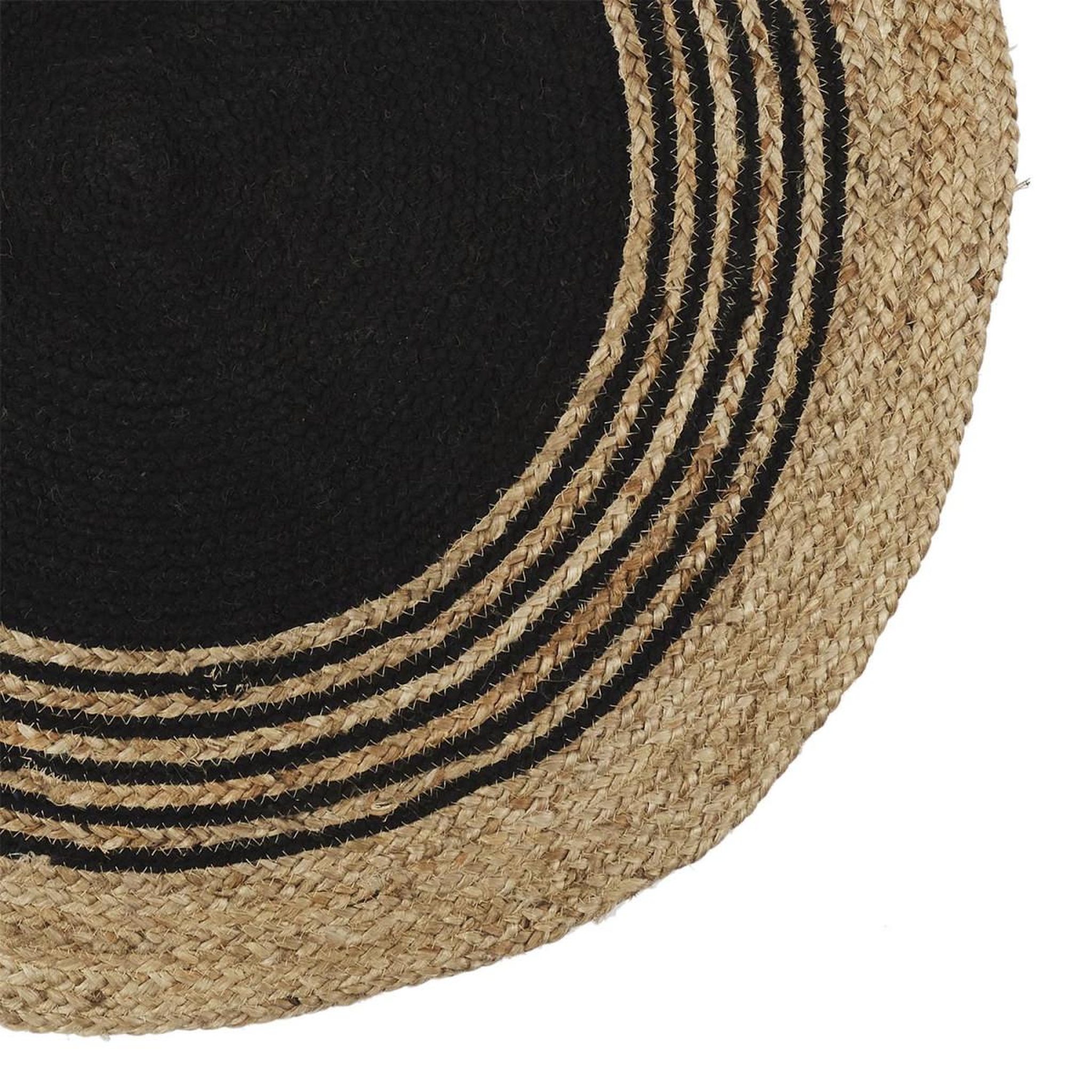 Voir la diapositive 2 : The Home Deco Factory Tapis rond déco en jute  limo  90cm noir