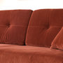 Voir la diapositive 5 : CONCEPT USINE Canapé 3 places scandinave en velours côtelé terracotta HOGA