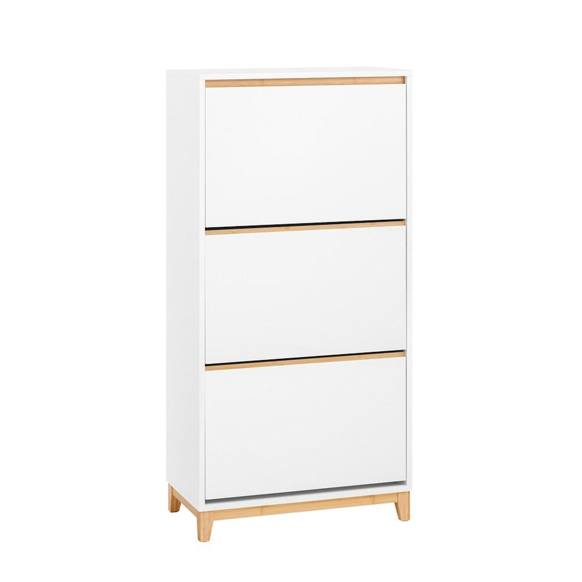 SOBUY SoBuy - Meuble À Chaussures 3 portes - Blanc - 60x34x122cm - Nordique - FSR192-NW