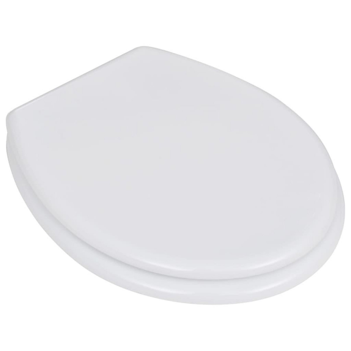 VIDAXL Siege de toilette avec Couvercle MDF Design simple Blanc