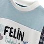 Voir la diapositive 4 : Petit Béguin Sweat-shirt bébé en molleton Félintrépide