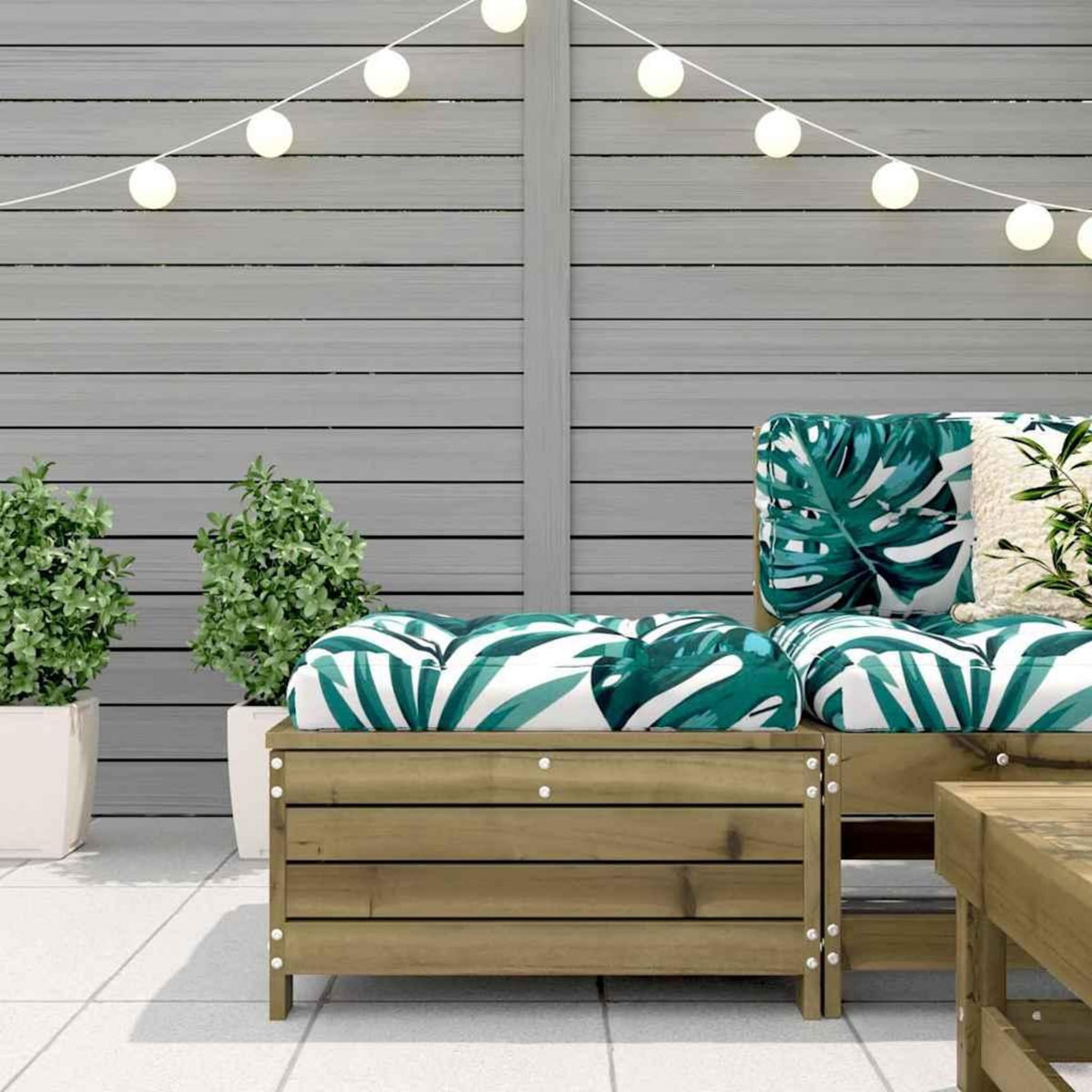 VIDAXL Repose-pied de jardin 62x63,5x32 cm bois de pin impregne