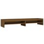 Voir la diapositive 2 : VIDAXL Support de moniteur Marron miel 100x24x16 cm Bois de pin solide