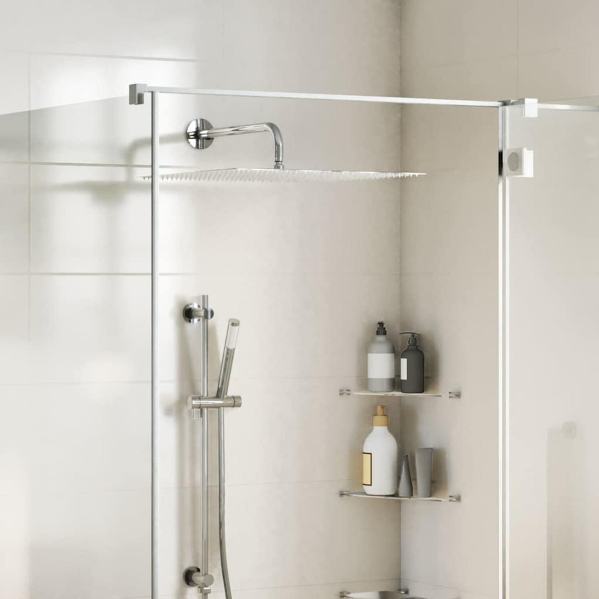 VIDAXL Pomme de douche pluie acier inoxydable 304 50x50 cm carree