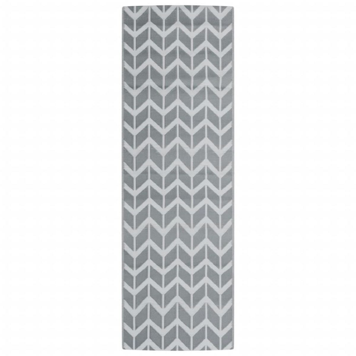 VIDAXL Tapis d'exterieur ARAKIL gris 80 x 250 cm PP