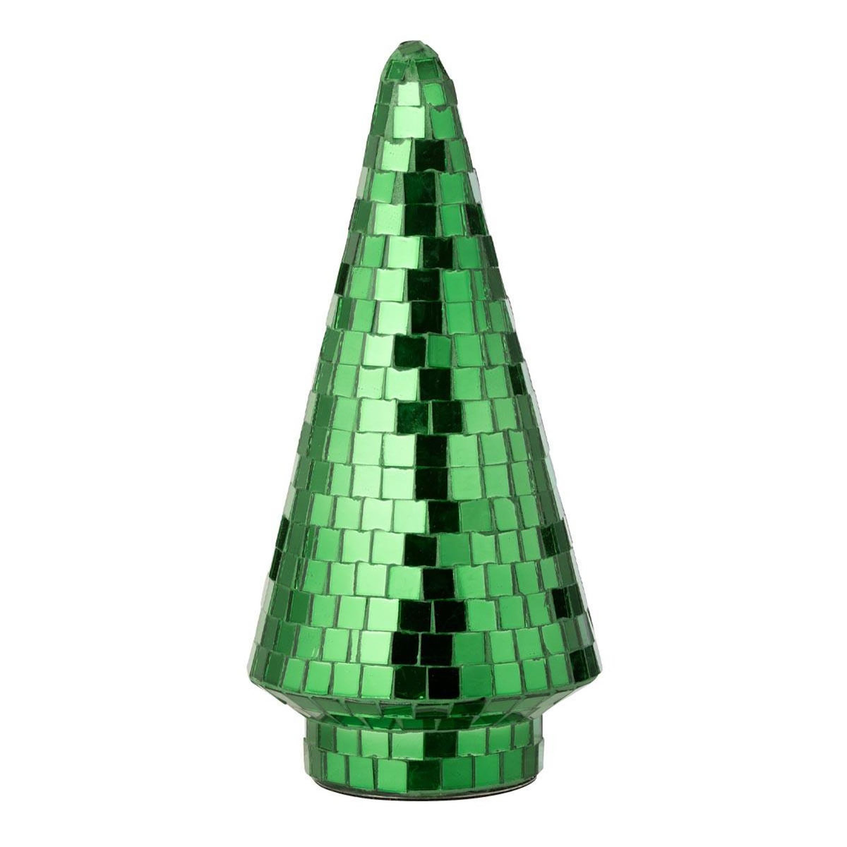Paris Prix Arbre Disco en Verre  Miroir  23cm Vert