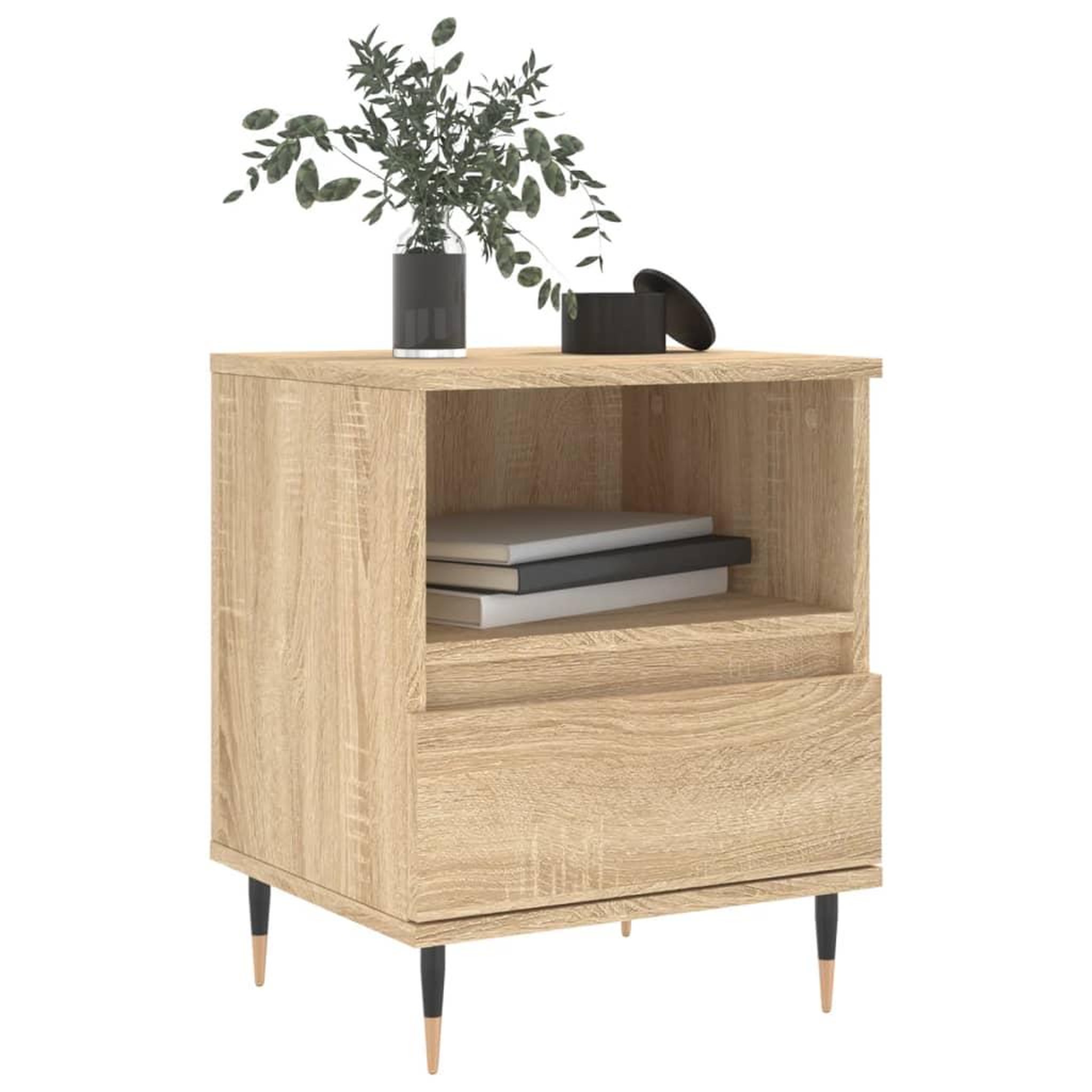 Voir la diapositive 3 : VIDAXL Tables de chevet 2 pcs chene sonoma 40x35x50 cm bois ingenierie