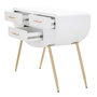 Voir la diapositive 3 : Paris Prix Console 3 Tiroirs Design  Venus  110cm Blanc & Or
