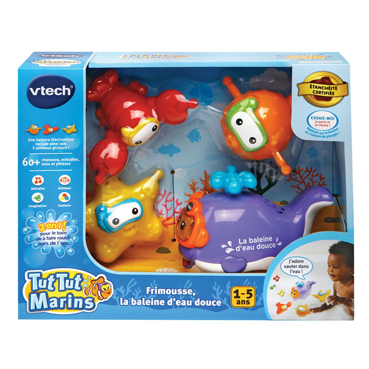 VTECH Frimousse la baleine d'eau douce - Tut Tut Marins