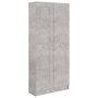 Voir la diapositive 2 : VIDAXL Bibliotheque Gris beton 82,5x30,5x185,5 cm Bois d'ingenierie