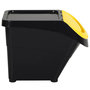 Voir la diapositive 4 : VIDAXL Poubelles empilables avec couvercles 3 pcs noir PP 78 L
