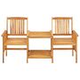 Voir la diapositive 3 : VIDAXL Chaises de jardin avec table a the et coussins Acacia solide