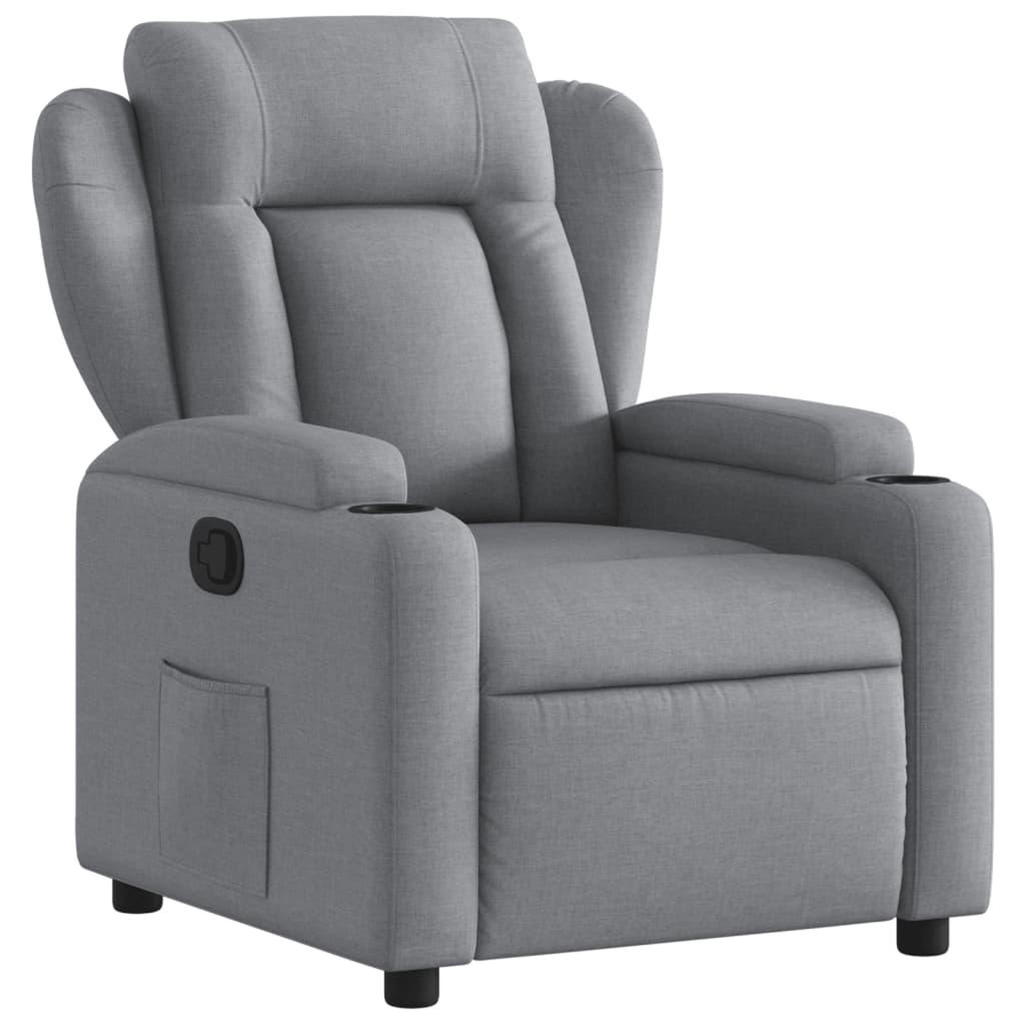 Voir la diapositive 2 : VIDAXL Fauteuil inclinable Gris clair Tissu