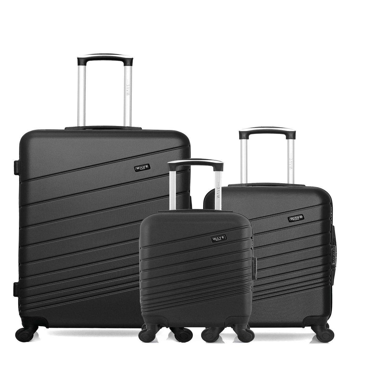 WAVE PARIS Lot de 3 - Valises grand format, cabine et cabine XXS TIGRE