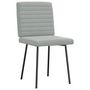 Voir la diapositive 3 : VIDAXL Chaises a manger lot de 4 Gris clair Velours