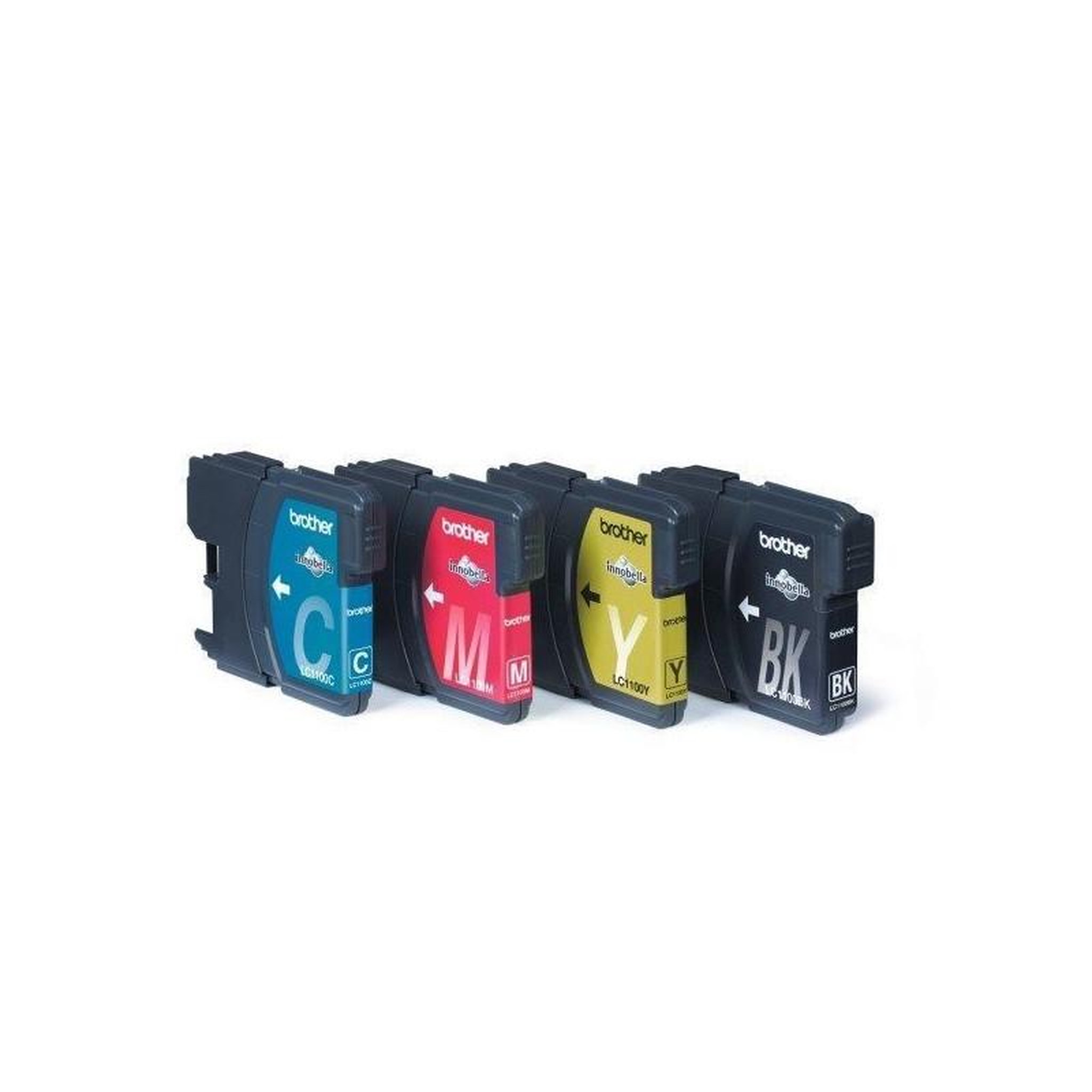 Voir la diapositive 2 : Brother Cartouche d'encre pack multipack 4 originales lc1100 (noir + 3 couleurs) - lc1100val