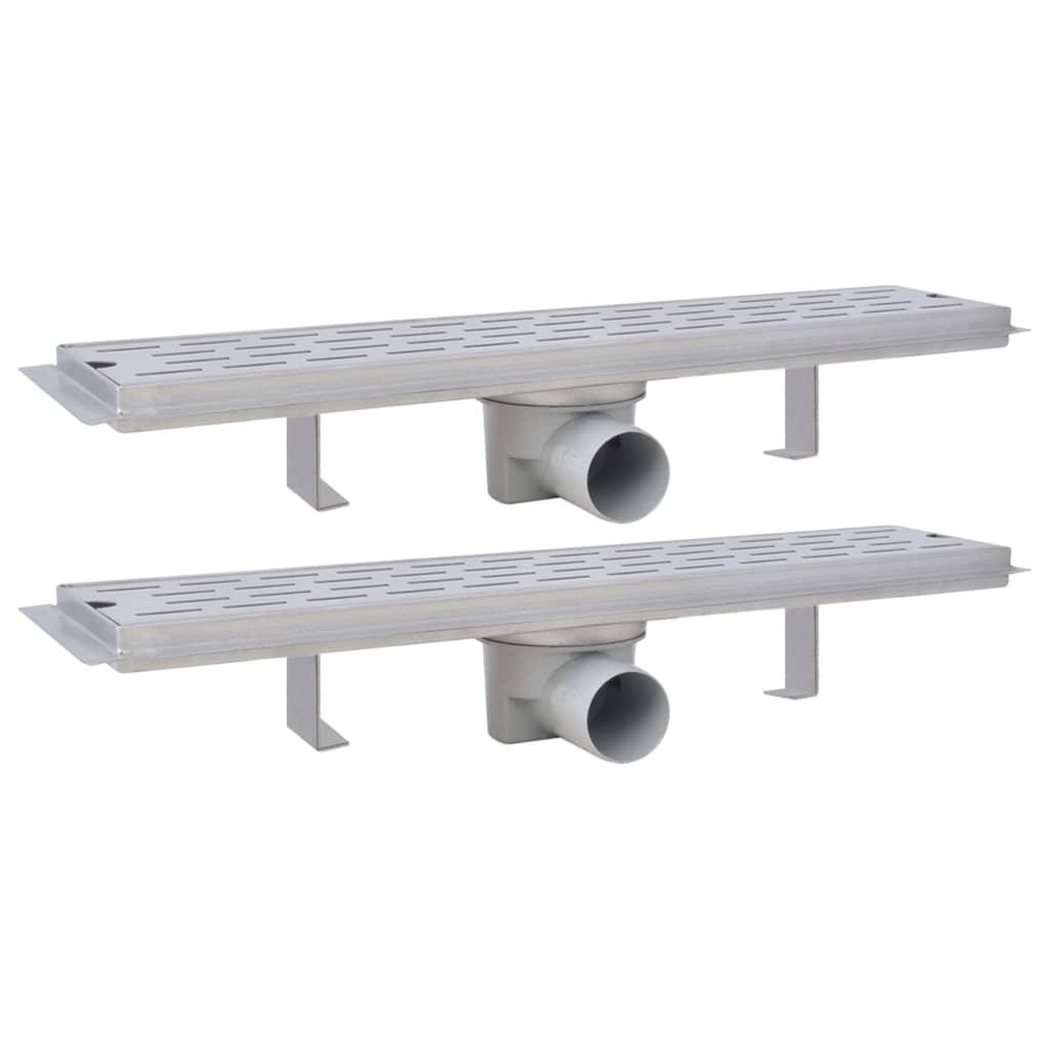 Voir la diapositive 2 : VIDAXL Drain de douche lineaire 2 pcs Ligne 530x140mm Acier inoxydable