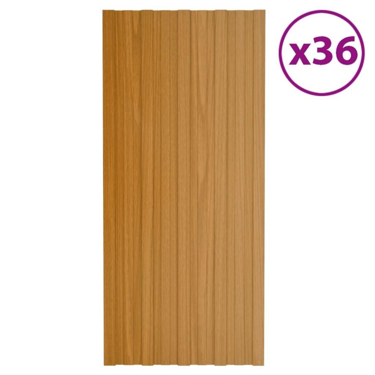 VIDAXL Panneaux de toiture 36 pcs acier galvanise naturel 100x45 cm