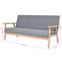 Voir la diapositive 6 : VIDAXL Ensemble de canapes 2 pcs Tissu Gris clair