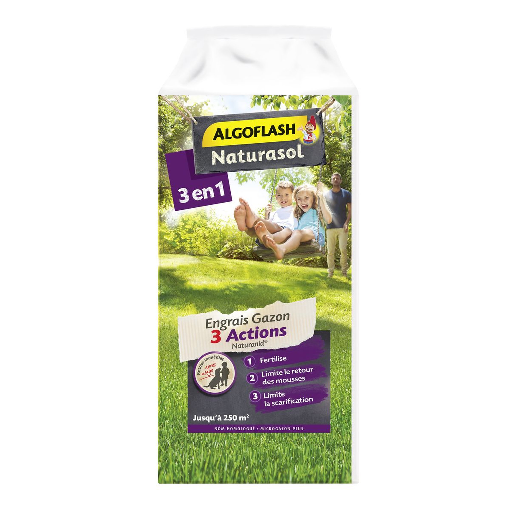 ALGOFLASH ENGRAIS GAZON 3 ACTION 10KG