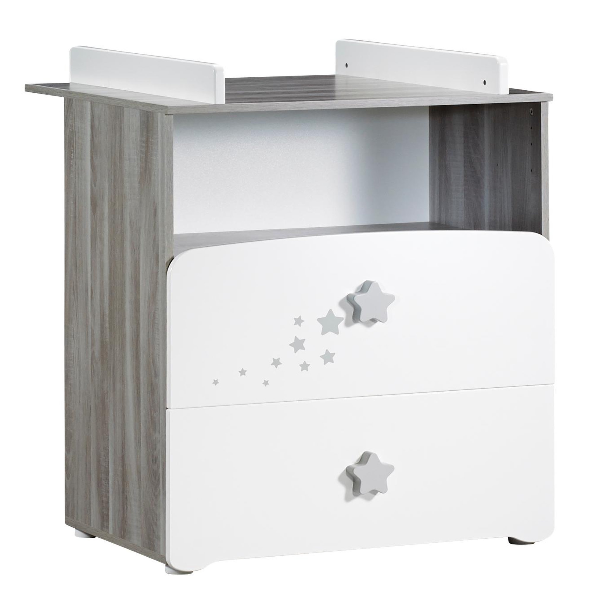 Voir la diapositive 1 : BABY PRICE Commode à langer 2 tiroirs + 1 grande niche NEW NAO