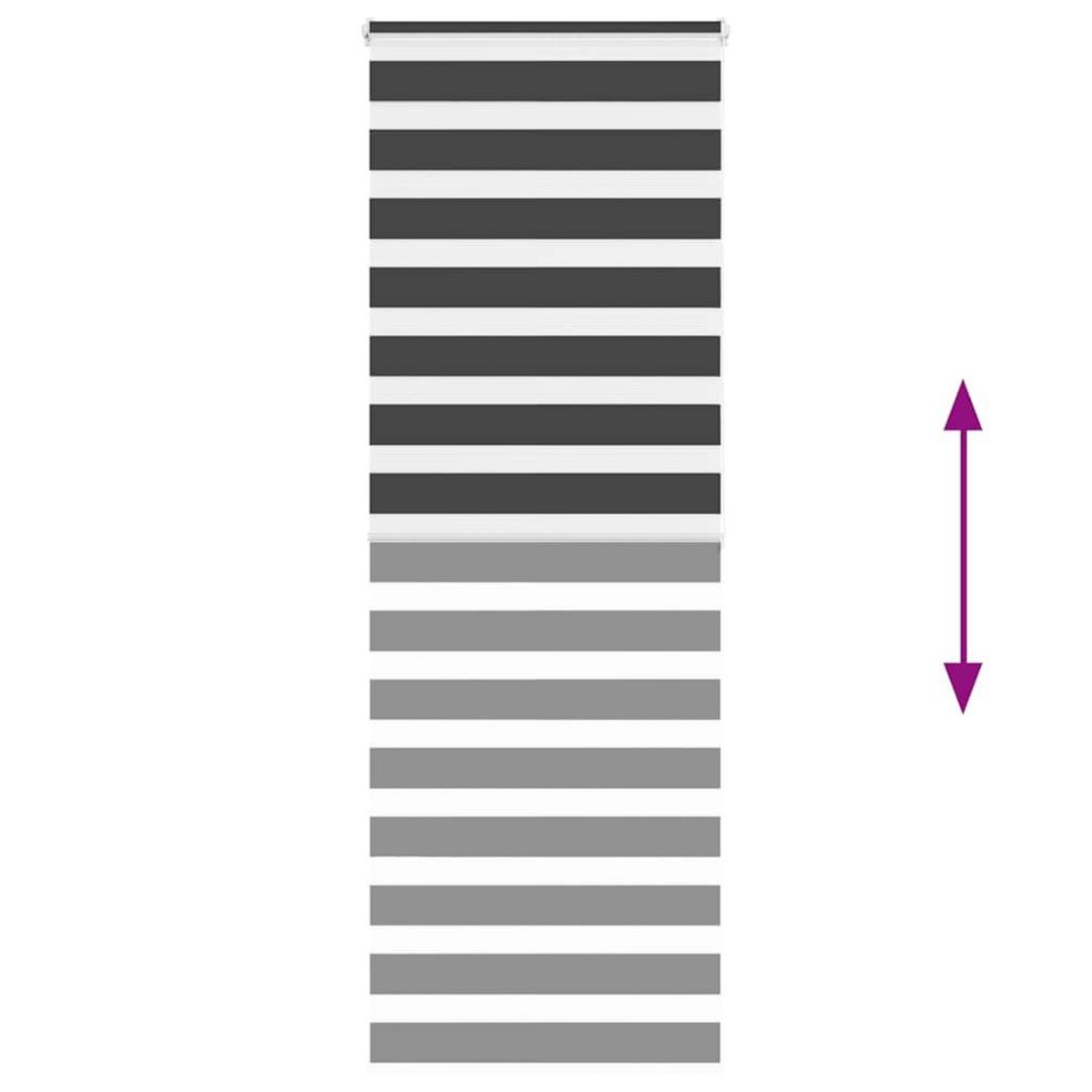 VIDAXL Store zebre noir 90x200 cm largeur du tissu 85,9 cm polyester