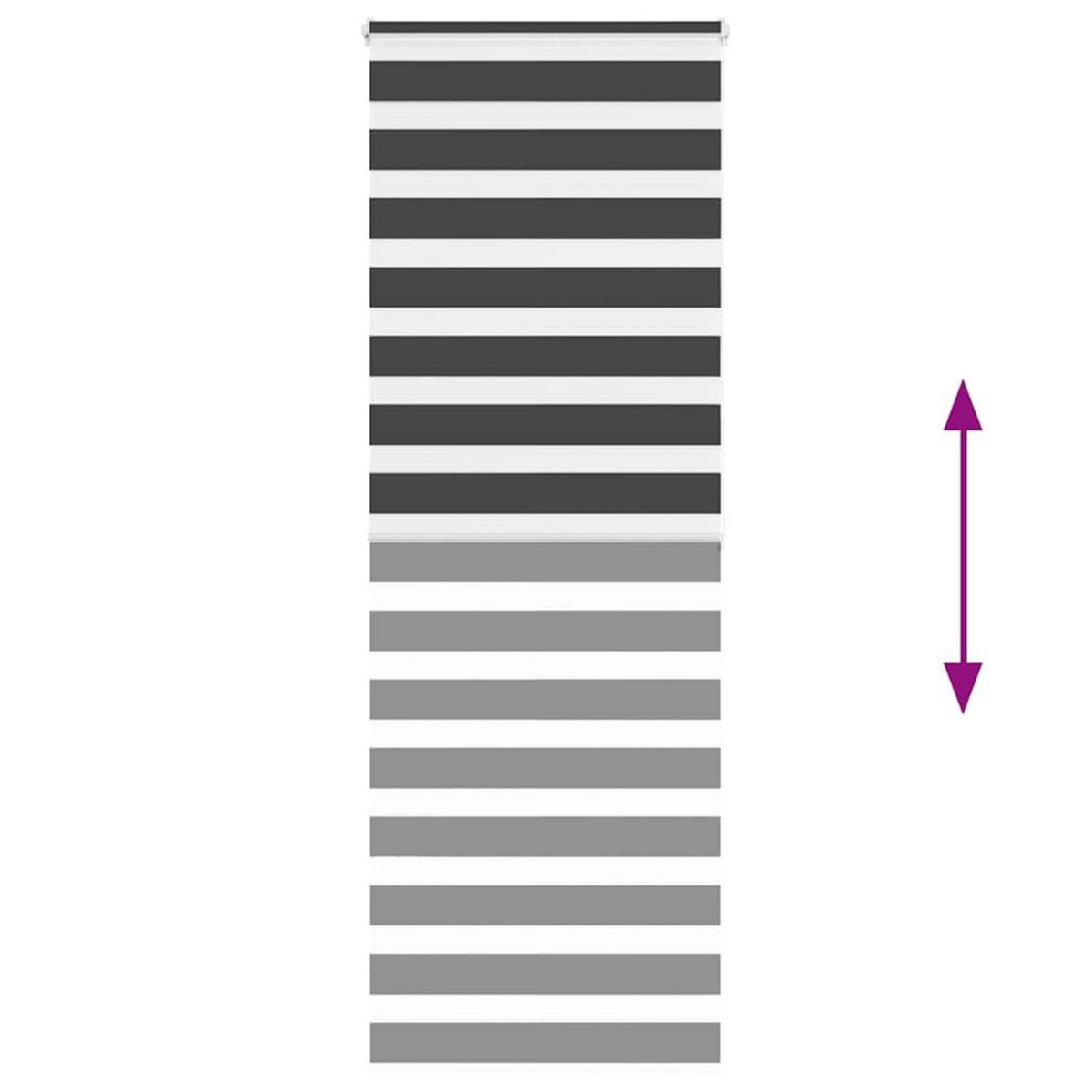 VIDAXL Store zebre noir 90x200 cm largeur du tissu 85,9 cm polyester