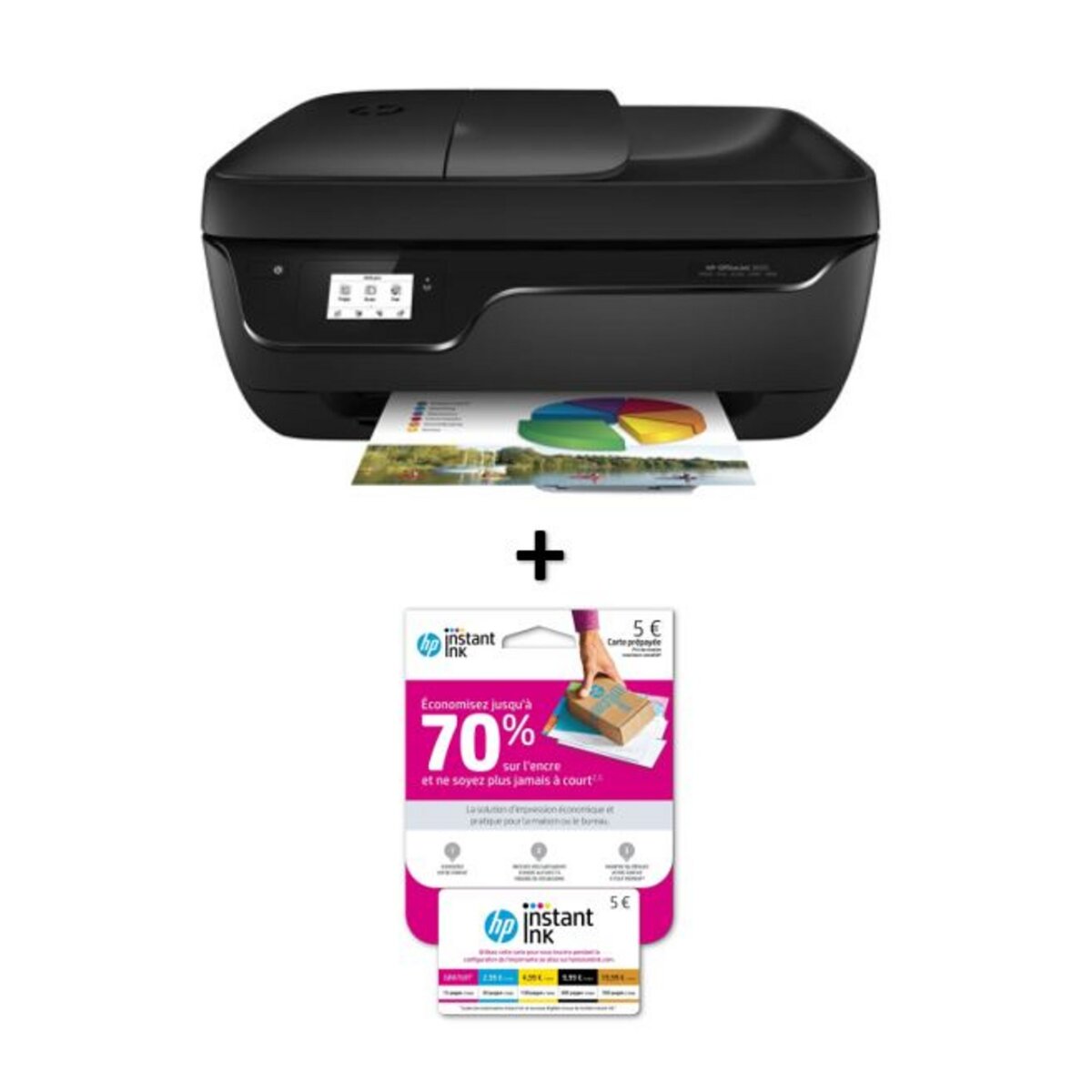 HP  Imprimante Officejet 3833 + CARTE INSTANT INK