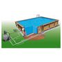 Voir la diapositive 8 : UBBINK Piscine hors sol bois rectangulaire - 500x800x140cm -  Liner Beige -LINEA