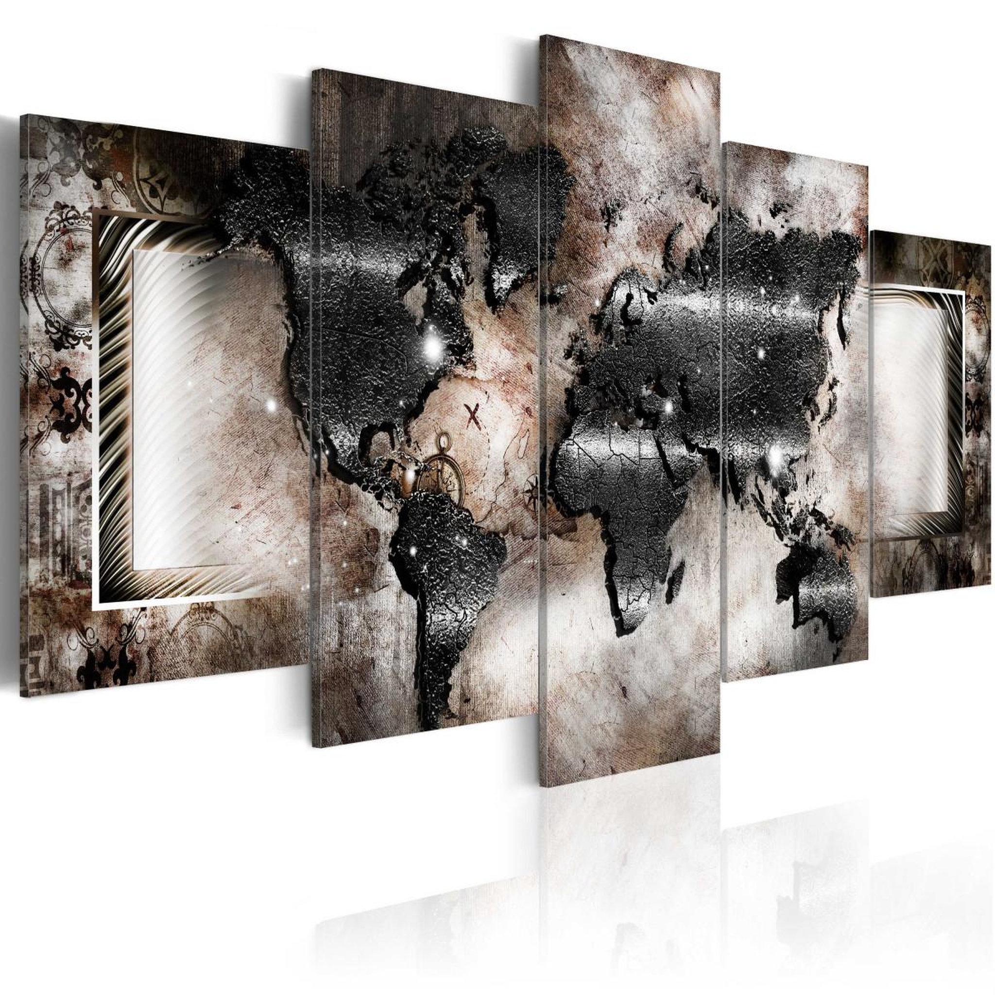 Voir la diapositive 1 : Paris Prix Tableau imprimé  graphite map