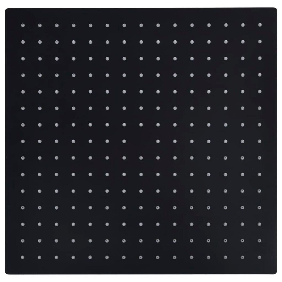 VIDAXL Pomme de douche pluie Acier inoxydable 40x40 cm Carree Noir