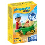 PLAYMOBIL 70409 1.2.3 - Ouvrier avec brouette