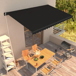 VIDAXL Auvent manuel retractable 450x300 cm Anthracite