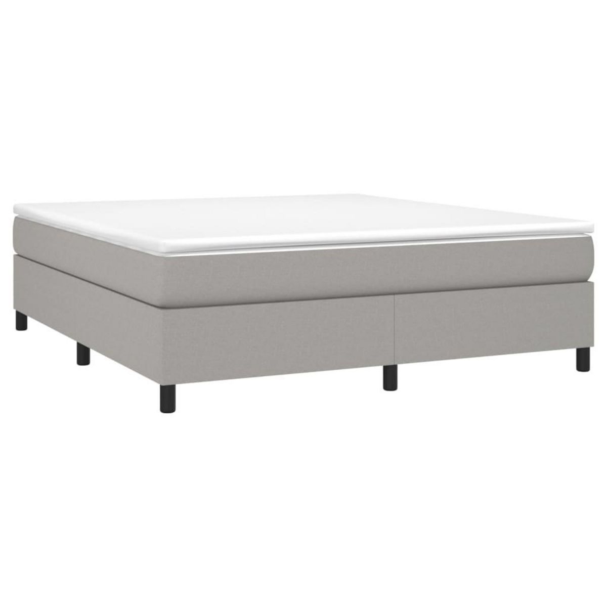 VIDAXL Sommier a lattes de lit avec matelas Gris clair 180x200cm Tissu