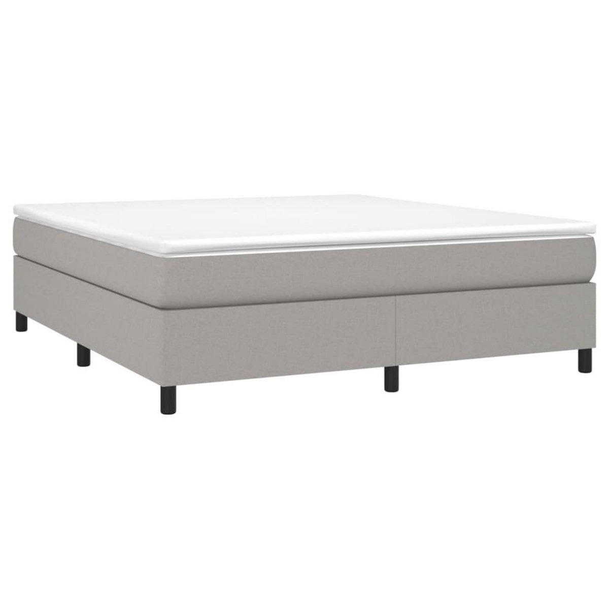 VIDAXL Sommier a lattes de lit avec matelas Gris clair 180x200cm Tissu