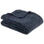 ACTUEL Plaid, couvre-lit, jeté de canapé ultra doux et moelleux avec rayures relief effet 3D