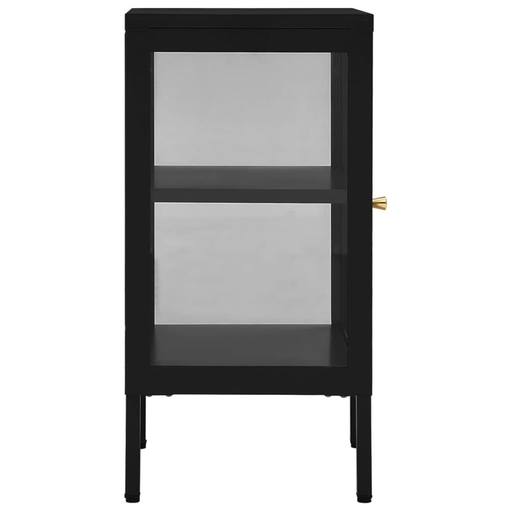 Voir la diapositive 4 : VIDAXL Buffet Noir 38x35x70 cm Acier et verre