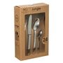 Voir la diapositive 2 : SECRET DE GOURMET Ménagère inox effet mat Jungle - 24 Pièces - Argent