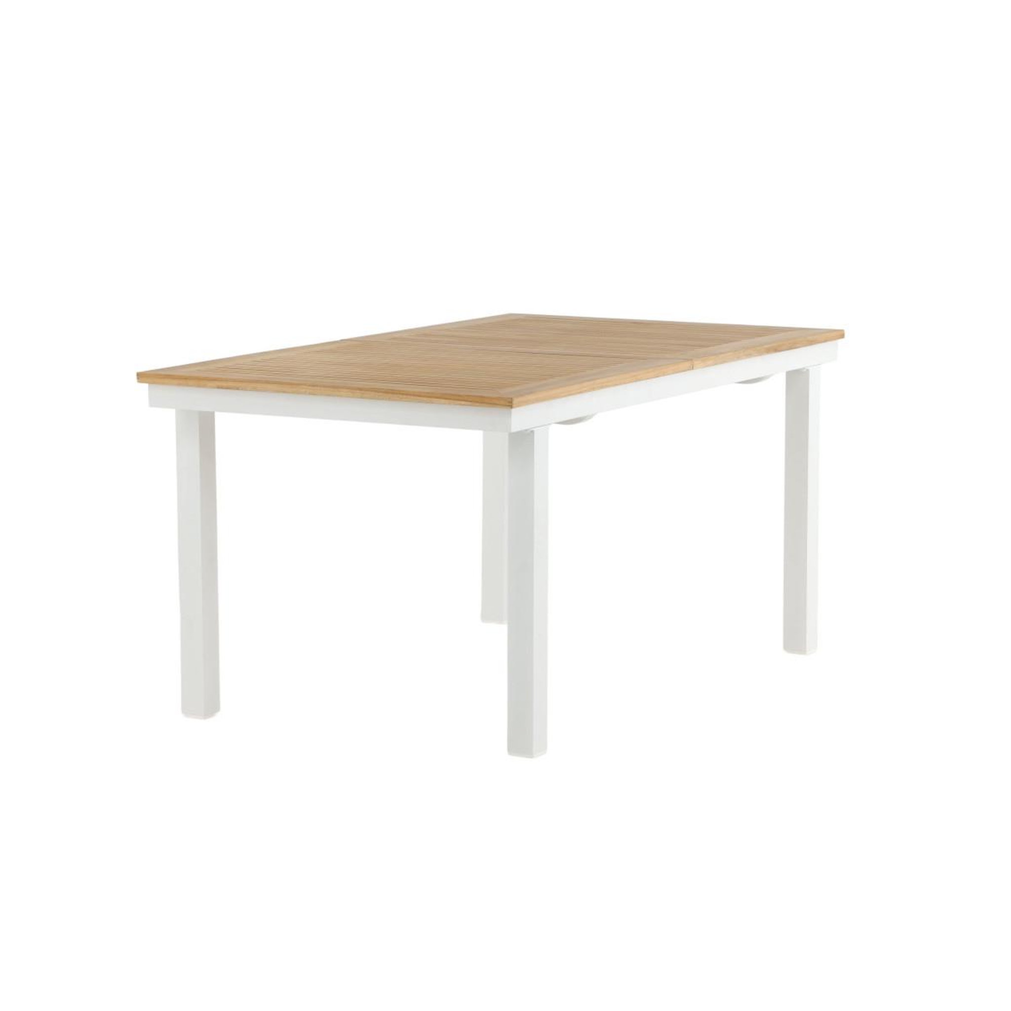 Voir la diapositive 3 : Paris Prix Table de Jardin Extensible  Panama  160-240cm Naturel & Blanc