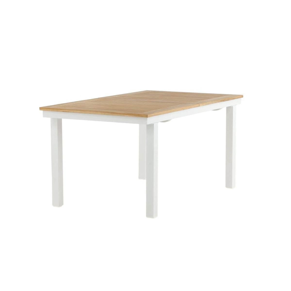 Paris Prix Table de Jardin Extensible  Panama  160-240cm Naturel & Blanc