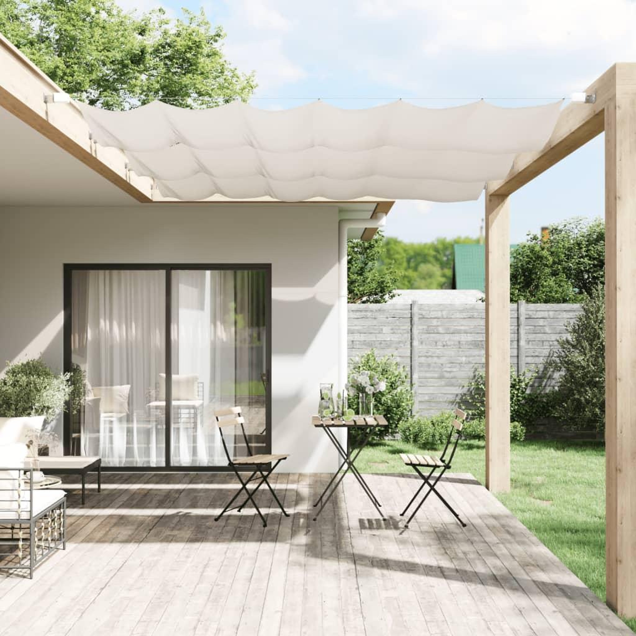 Voir la diapositive 1 : VIDAXL Auvent vertical Blanc 100x270 cm Tissu oxford
