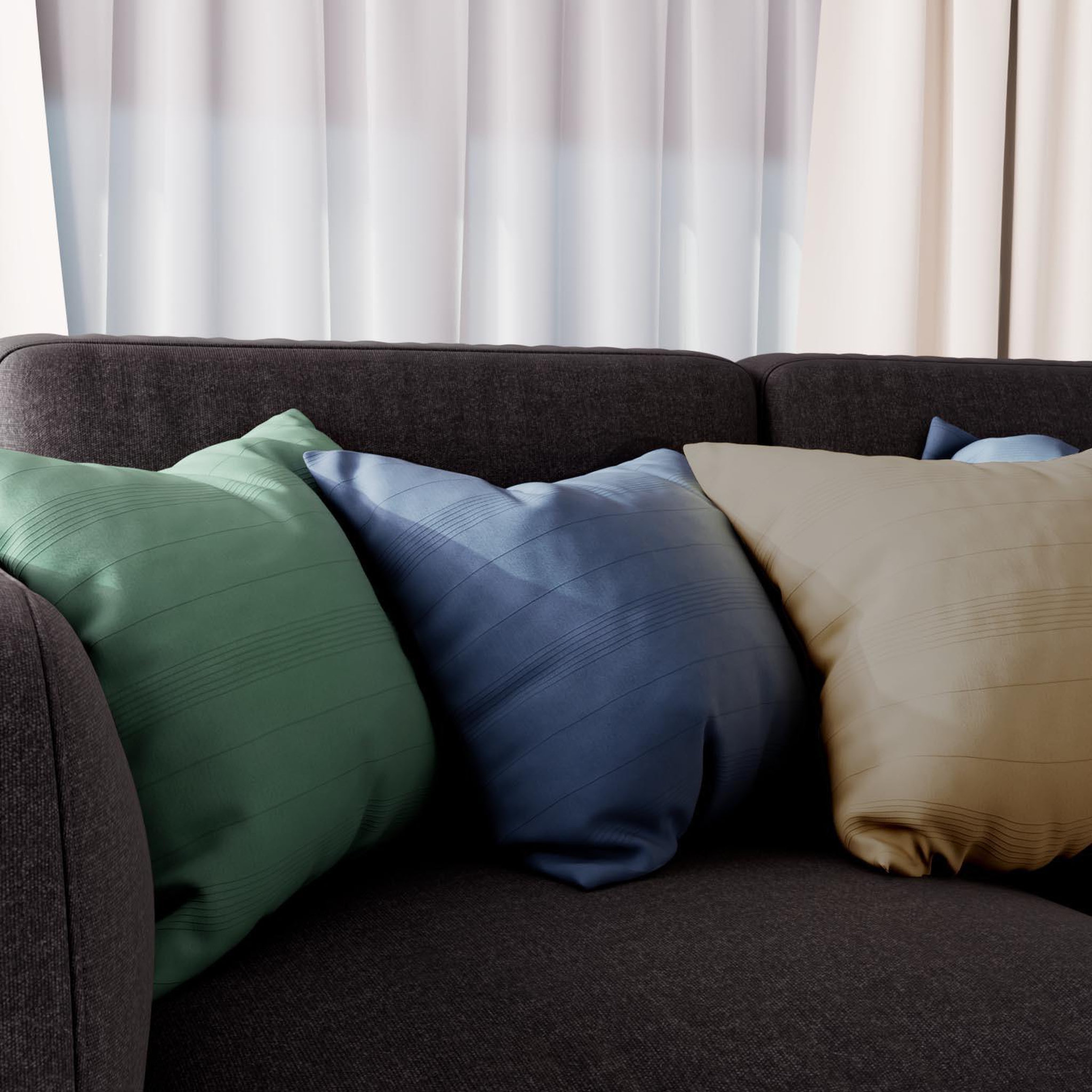 Voir la diapositive 2 : SOLEIL D'OCRE Housse de coussin adele, par soleil d'ocre
