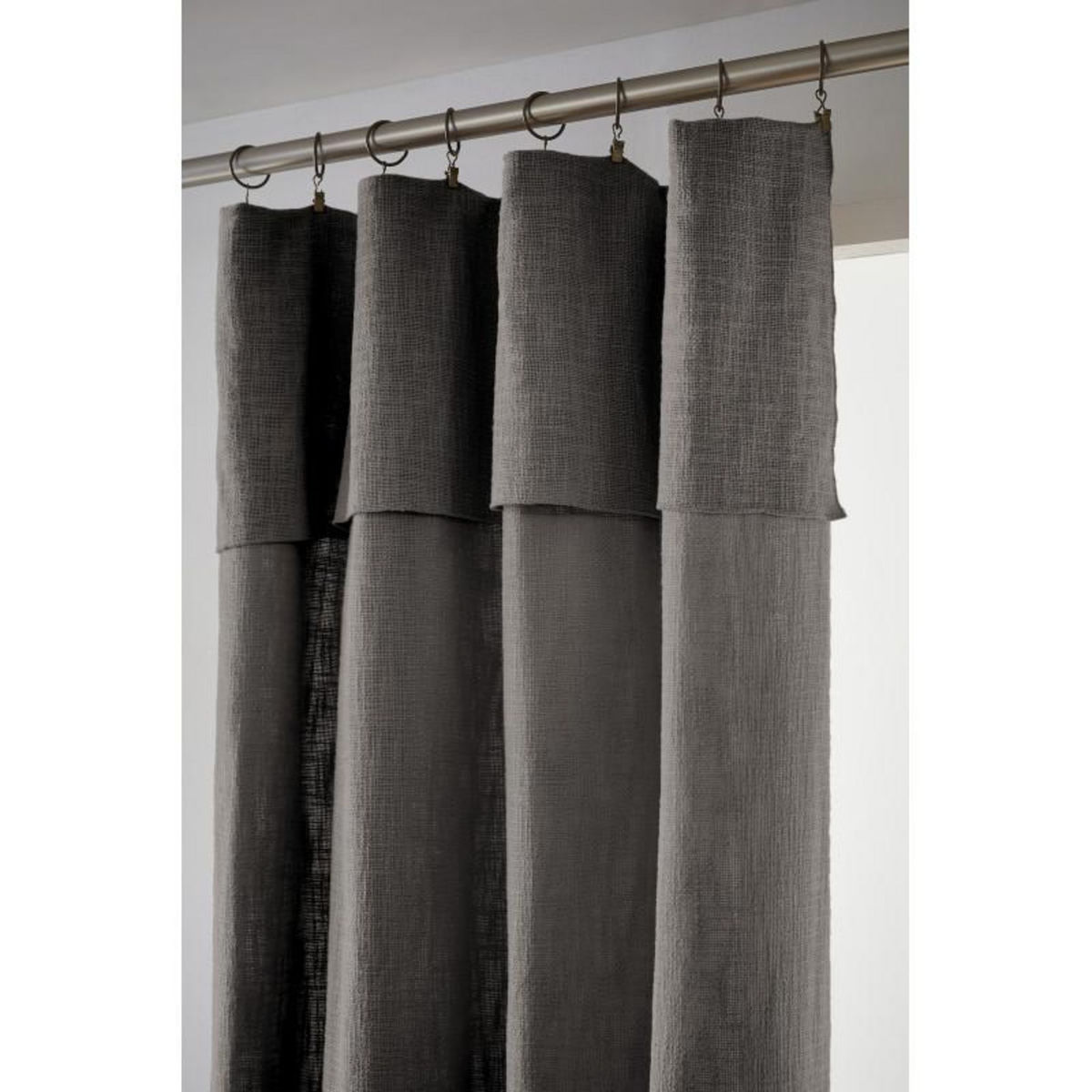 L EFFET PAPILLON Rideau ajustable + 8 anneaux pince  Sixtine  140 x 270 cm -  - 1 Panneau ajustable 140 x 270 cm