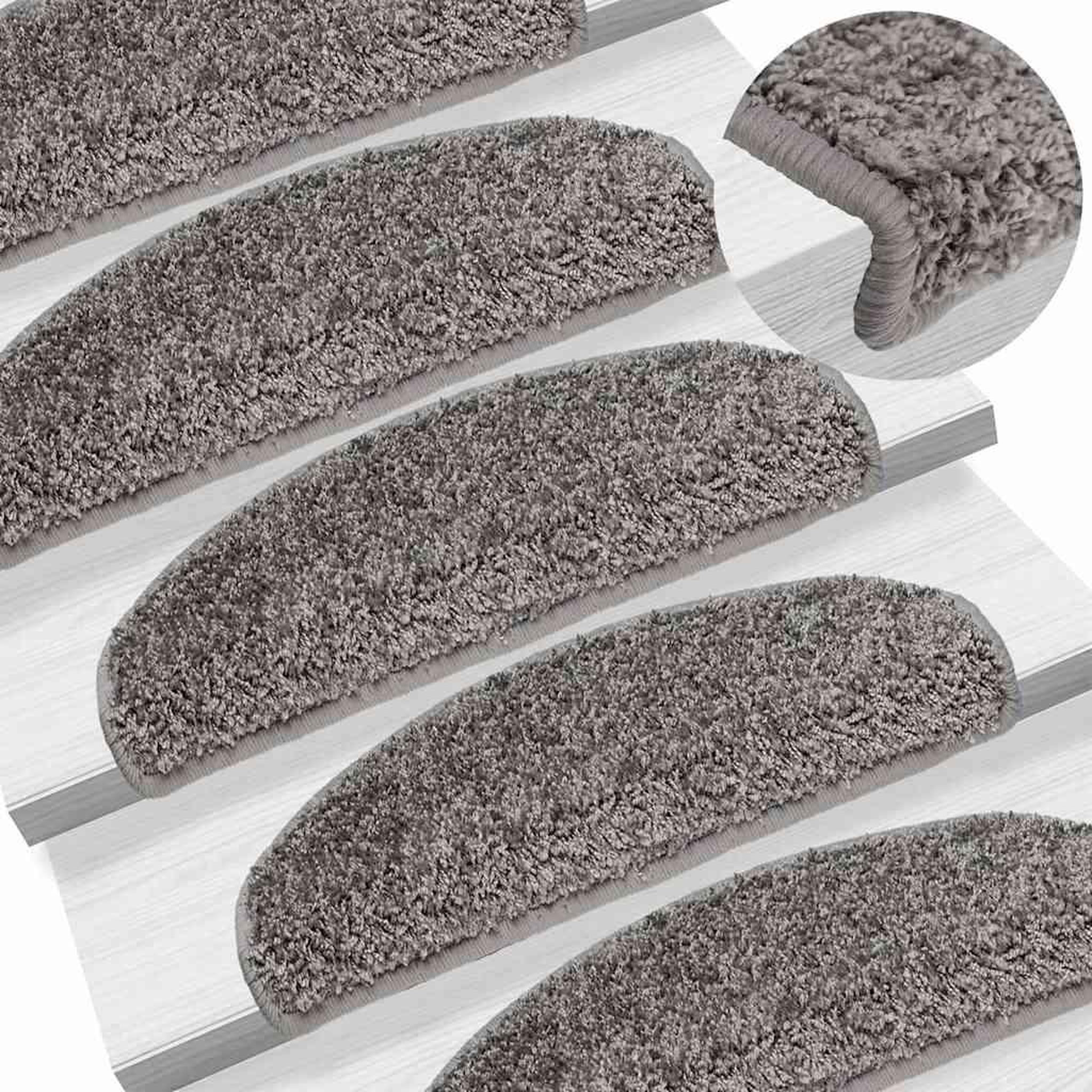 Voir la diapositive 5 : VIDAXL Tapis d'escalier 20 pcs gris 65x21x4 cm