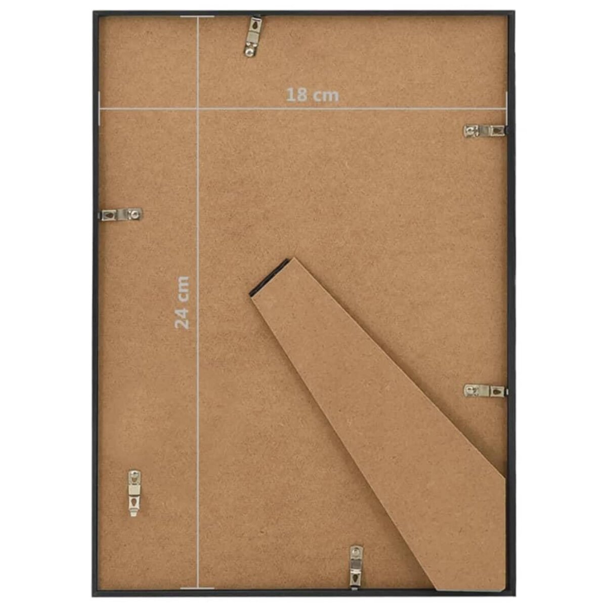 VIDAXL Collage de cadres photo 3 pcs de table Noir 18x24 cm MDF